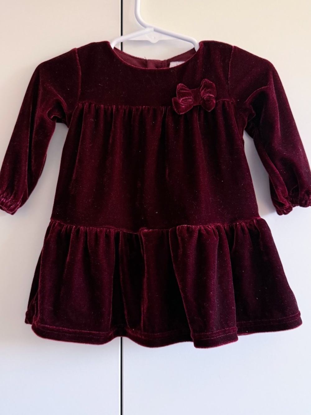 Carter’s Just One You Special Occasions Red Velvet Dress White Leggings Baby 6M